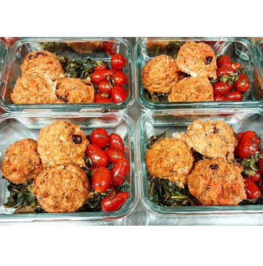 Down south cookin' paleo style 
Wild salmon fish cakes, organic sauteed collards and pastured bacon,  grape tomatoes/toasted pumpkin seeds